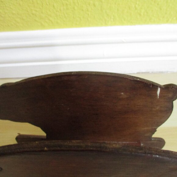 FINAL SALE Leaving Poshmark! VTG Wooden PIG, rustic Napkin/Letter holder - Picture 6 of 7